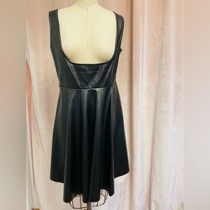 Shein new dress skirt black pleather gothic vamp club dance